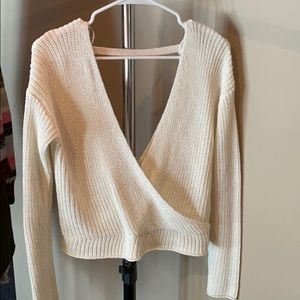 Open front and back sweater